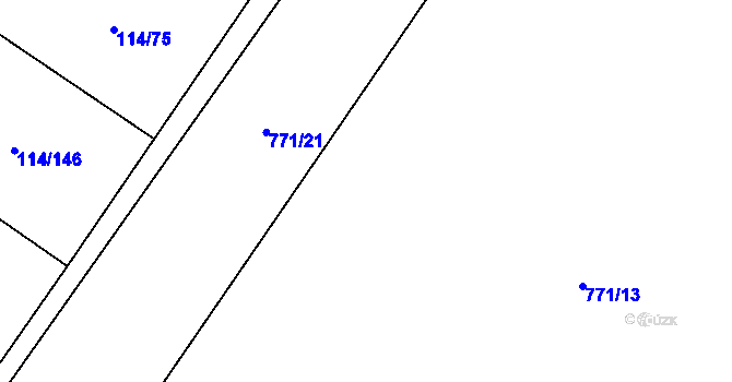 Parcela st. 771/12 v KÚ Stará Lysá, Katastrální mapa