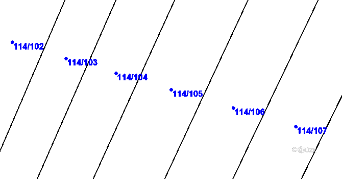 Parcela st. 114/105 v KÚ Stará Lysá, Katastrální mapa