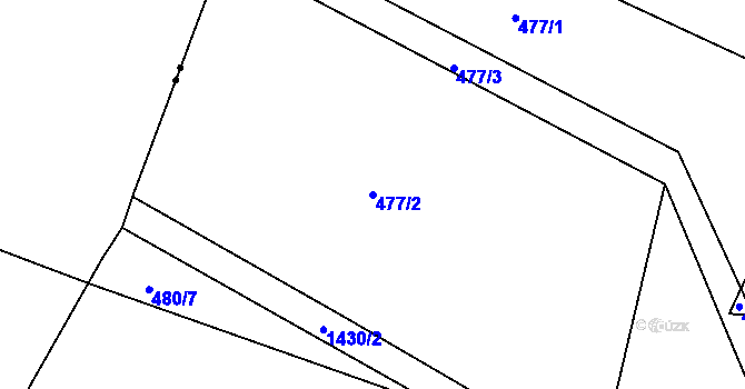 Parcela st. 477/2 v KÚ Stará Paka, Katastrální mapa