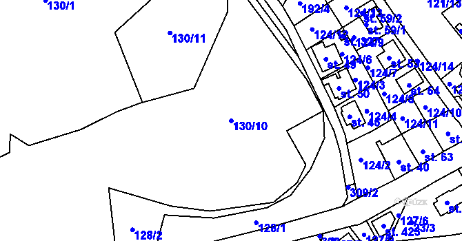 Parcela st. 130/10 v KÚ Rosnice u Staré Role, Katastrální mapa