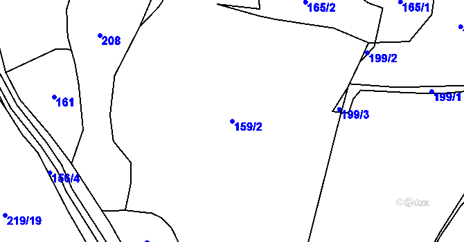 Parcela st. 159/2 v KÚ Rosnice u Staré Role, Katastrální mapa