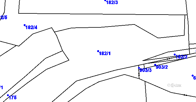 Parcela st. 182/1 v KÚ Rosnice u Staré Role, Katastrální mapa