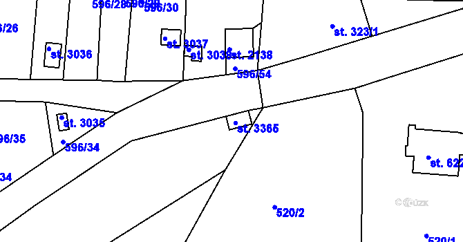 Parcela st. 598/4 v KÚ Stará Role, Katastrální mapa