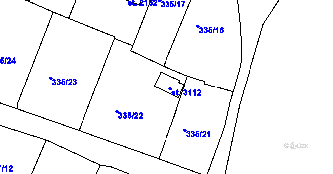 Parcela st. 3112 v KÚ Stará Role, Katastrální mapa