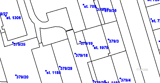 Parcela st. 379/19 v KÚ Stará Role, Katastrální mapa