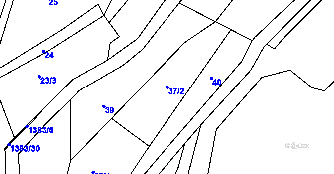 Parcela st. 37/2 v KÚ Stará Ves u Vysokého nad Jizerou, Katastrální mapa