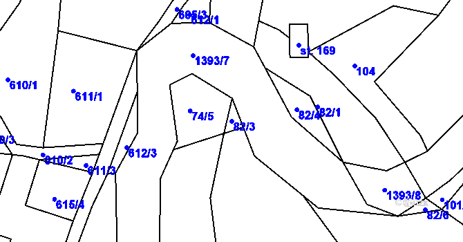 Parcela st. 82/3 v KÚ Stará Ves u Vysokého nad Jizerou, Katastrální mapa