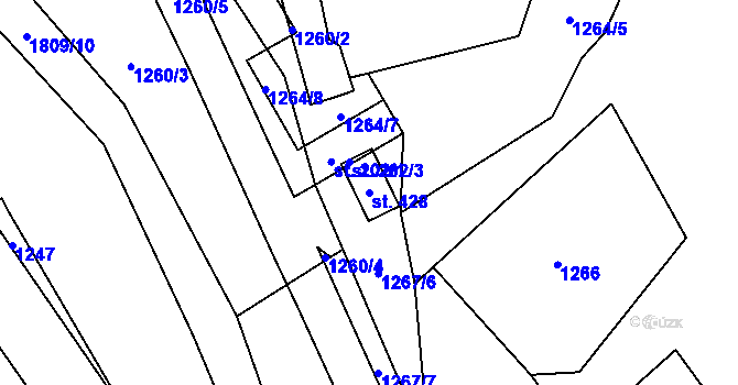 Parcela st. 428 v KÚ Stará Ves u Rýmařova, Katastrální mapa