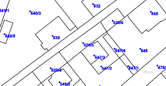 Parcela st. 520/5 v KÚ Stará Ves u Přerova, Katastrální mapa