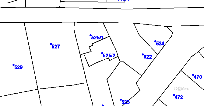 Parcela st. 525/2 v KÚ Stará Ves u Přerova, Katastrální mapa