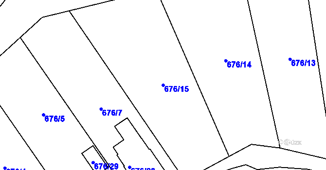 Parcela st. 676/15 v KÚ Stará Ves u Přerova, Katastrální mapa