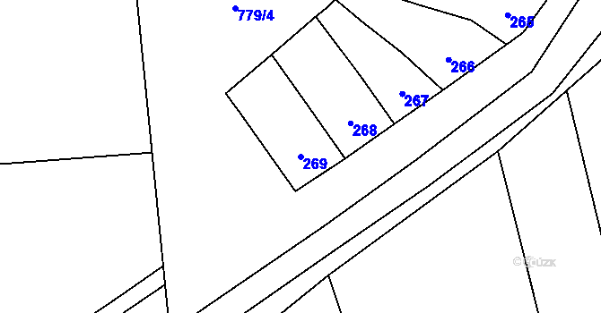Parcela st. 269 v KÚ Stará Ves u Přerova, Katastrální mapa