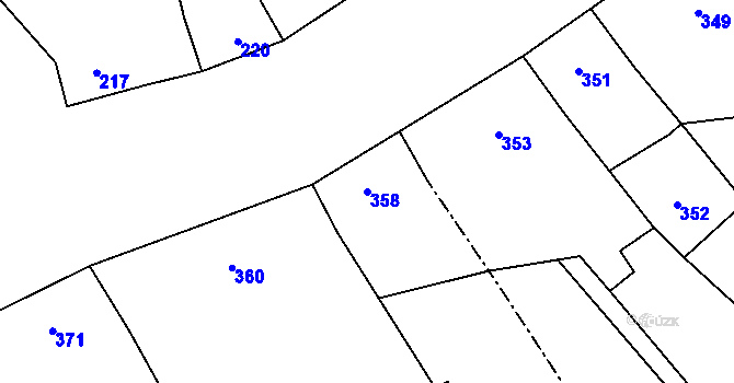 Parcela st. 358 v KÚ Stará Ves u Přerova, Katastrální mapa