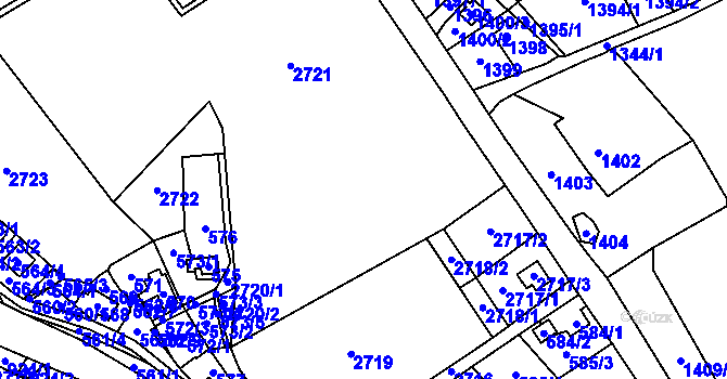 Parcela st. 554/1 v KÚ Stará Ves nad Ondřejnicí, Katastrální mapa