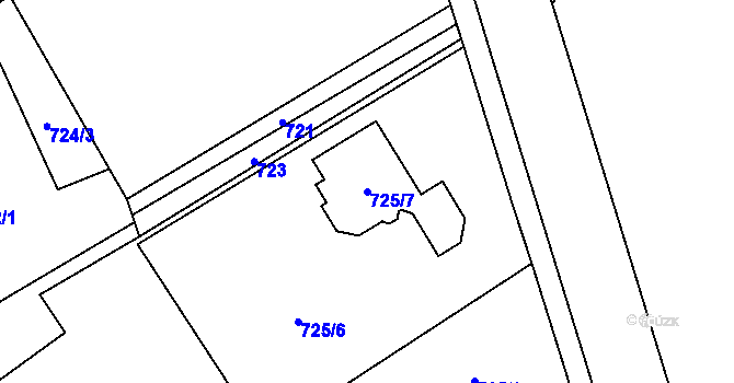 Parcela st. 725/7 v KÚ Stará Ves nad Ondřejnicí, Katastrální mapa