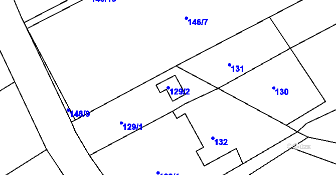 Parcela st. 129/2 v KÚ Stará Ves nad Ondřejnicí, Katastrální mapa