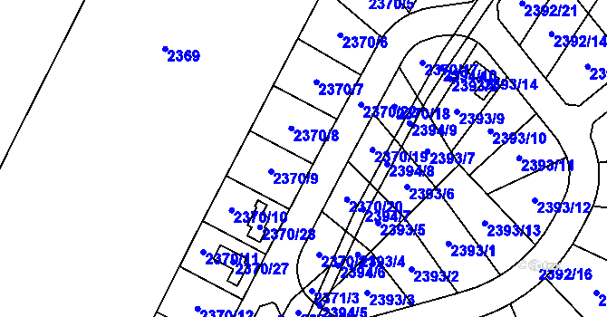 Parcela st. 2370 v KÚ Stará Ves nad Ondřejnicí, Katastrální mapa