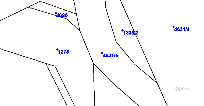 Parcela st. 4631/5 v KÚ Stará Voda u Mariánských Lázní, Katastrální mapa