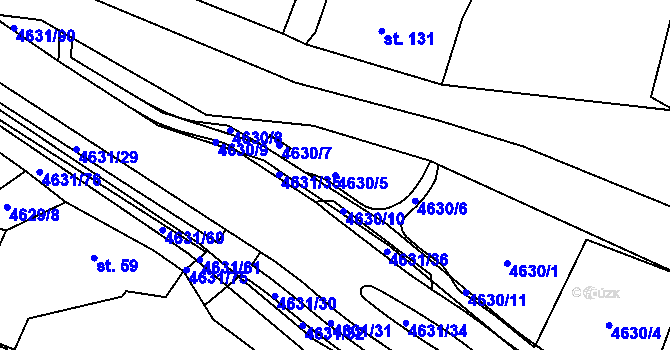 Parcela st. 4630/5 v KÚ Stará Voda u Mariánských Lázní, Katastrální mapa