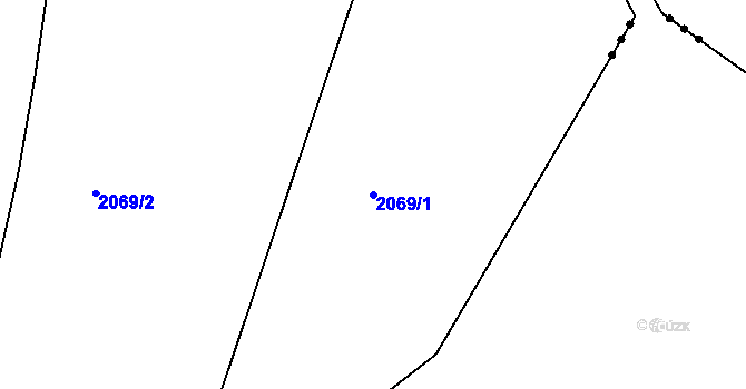 Parcela st. 2069/1 v KÚ Jedlová u Staré Vody, Katastrální mapa