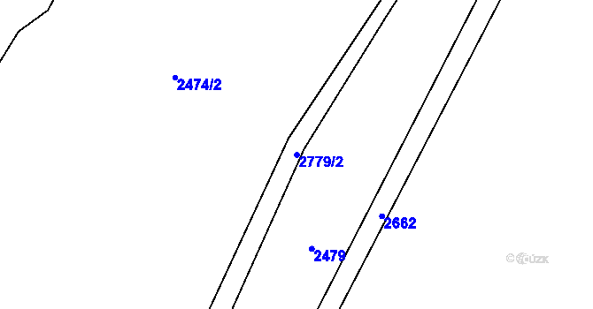 Parcela st. 2779/2 v KÚ Slatina u Staré Vody, Katastrální mapa