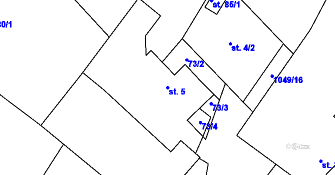 Parcela st. 5 v KÚ Stará Vožice, Katastrální mapa