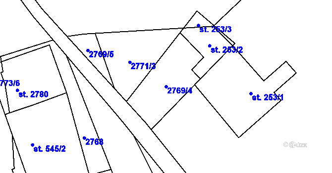 Parcela st. 2769/4 v KÚ Ostravice 2, Katastrální mapa