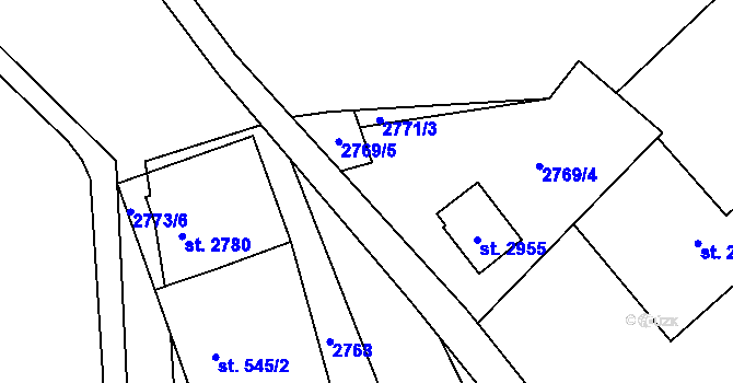 Parcela st. 2769/6 v KÚ Ostravice 2, Katastrální mapa
