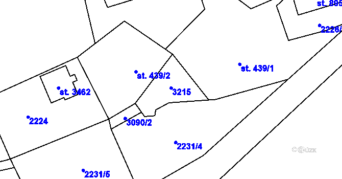 Parcela st. 439/5 v KÚ Staré Hamry 1, Katastrální mapa
