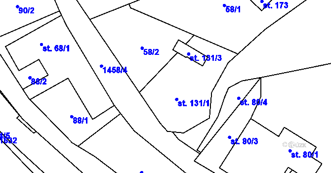 Parcela st. 131 v KÚ Staré Heřminovy, Katastrální mapa