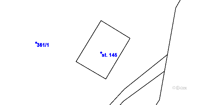 Parcela st. 145 v KÚ Staré Heřminovy, Katastrální mapa