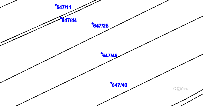 Parcela st. 647/46 v KÚ Staré Heřminovy, Katastrální mapa