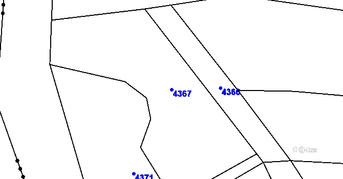 Parcela st. 4367 v KÚ Staré Hobzí, Katastrální mapa