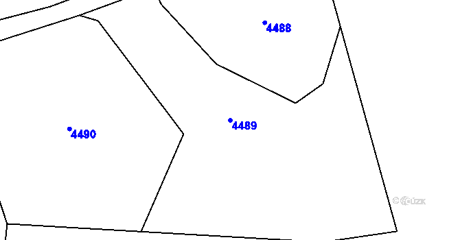 Parcela st. 4489 v KÚ Staré Hobzí, Katastrální mapa