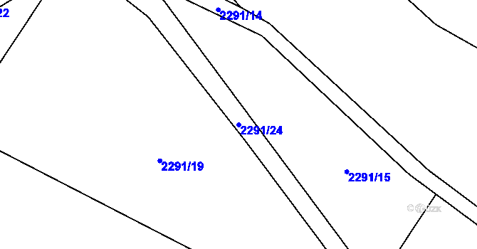 Parcela st. 2291/24 v KÚ Staré Hobzí, Katastrální mapa