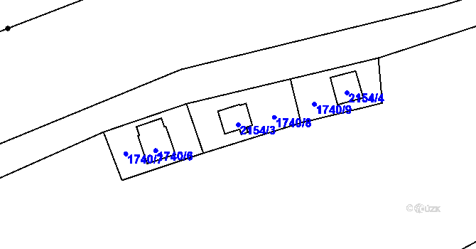 Parcela st. 2154/3 v KÚ Staré Hobzí, Katastrální mapa