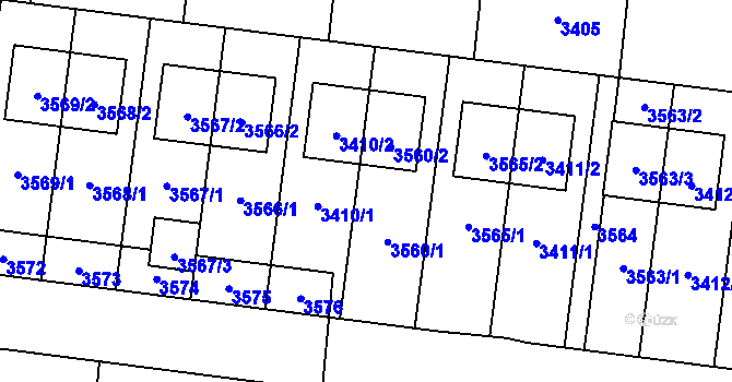 Parcela st. 670/334 v KÚ Staré Hodějovice, Katastrální mapa