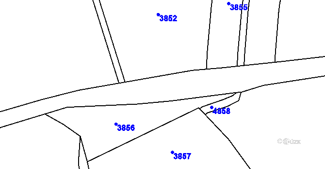 Parcela st. 3804/6 v KÚ Staré Křečany, Katastrální mapa
