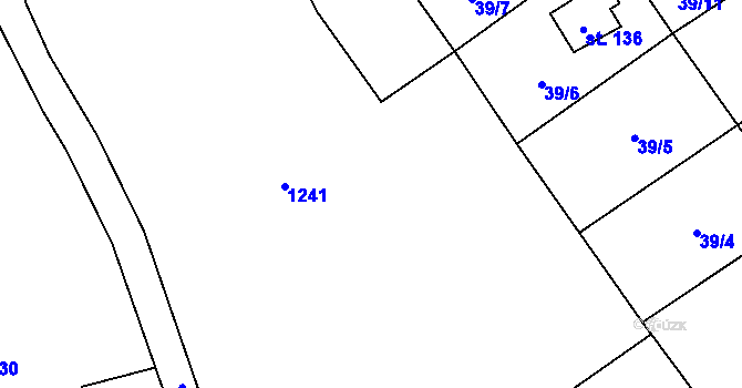 Parcela st. 39/37 v KÚ Petrušov, Katastrální mapa