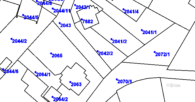 Parcela st. 2042/2 v KÚ Staré Město u Frýdku-Místku, Katastrální mapa