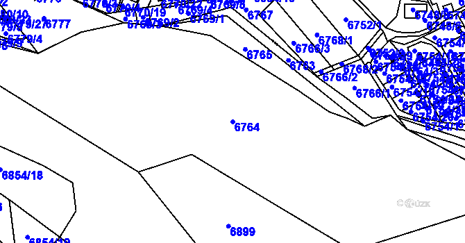 Parcela st. 6764 v KÚ Staré Město u Frýdku-Místku, Katastrální mapa