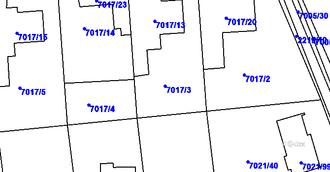Parcela st. 7017/3 v KÚ Staré Město u Frýdku-Místku, Katastrální mapa