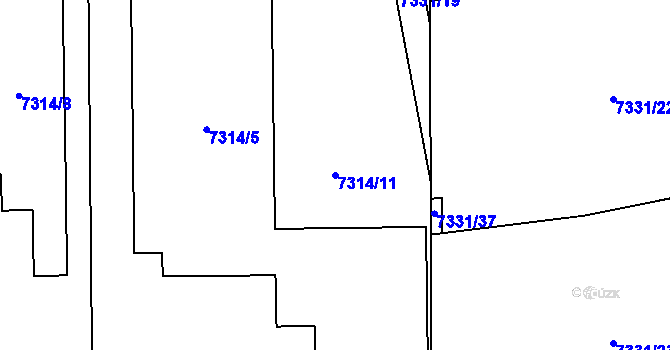 Parcela st. 7314/11 v KÚ Staré Město u Frýdku-Místku, Katastrální mapa