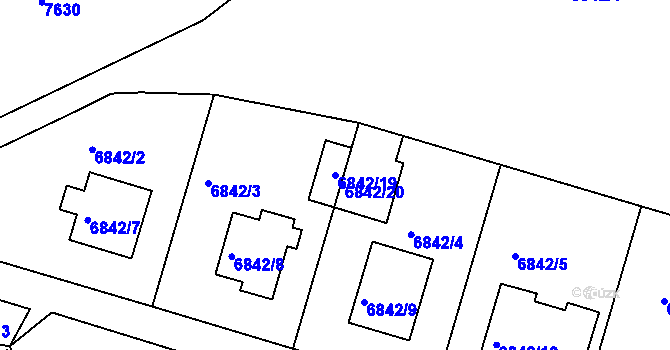 Parcela st. 6842/19 v KÚ Staré Město u Frýdku-Místku, Katastrální mapa