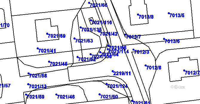 Parcela st. 7021/64 v KÚ Staré Město u Frýdku-Místku, Katastrální mapa