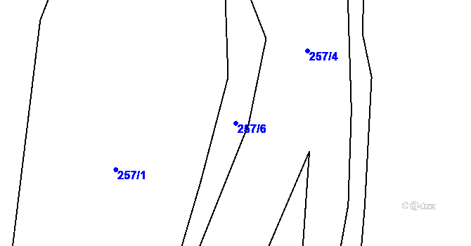 Parcela st. 257/6 v KÚ Skalka u Nové Bystřice, Katastrální mapa