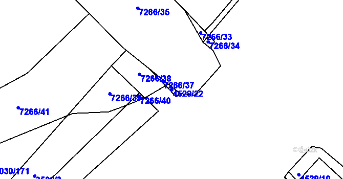 Parcela st. 4529/22 v KÚ Staré Město u Uherského Hradiště, Katastrální mapa