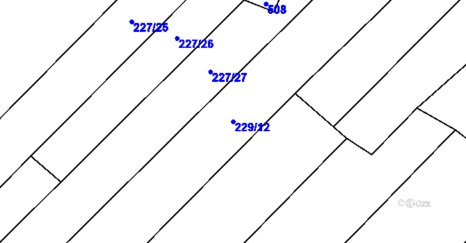 Parcela st. 229/12 v KÚ Staré Ransko, Katastrální mapa