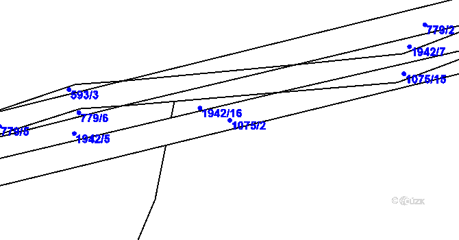 Parcela st. 1075/2 v KÚ Nové Sedliště, Katastrální mapa