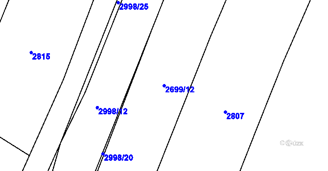 Parcela st. 2699/12 v KÚ Staré Sedliště, Katastrální mapa